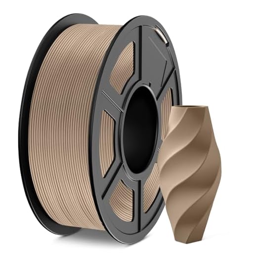 JAYO Filamento in legno PLA da 1,75 mm, filamento per stampante 3D, struttura in legno, con 15% fibre di legno, bobina da 1,1 kg, precisione di misurazione +/- 0,02 mm