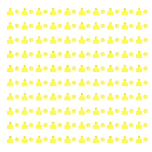 Étiquettes d'oreille de bétail plastique jaune pour élevage porcin