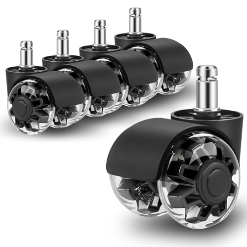 Office Chair Wheels,Set of 5 Replacement Wheels for All Hardwood