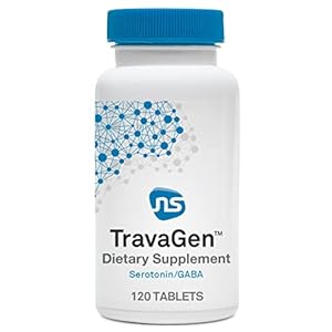 Neuroscience TravaGen – Emotional Support and Stress Relief Supplement with L-Tryptophan, L-Theanine, and B Vitamins – Supports Serotonin, GABA Balance, and Sleep Quality (120 ct)