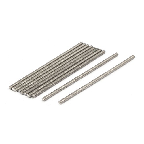 uxcell a16071500ux0021 M3 x 80mm 0.5mm Pitch 304 Stainless Steel Fully Threaded Rods Bar Studs (Pack of 10)