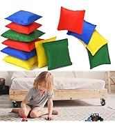 QSLKI 20pcs Kleurrijke Zitzakken Set, Kinderen Gooien Speelgoed, voor Kinderen Gooien & Gooi Games, Leuke sporten,...