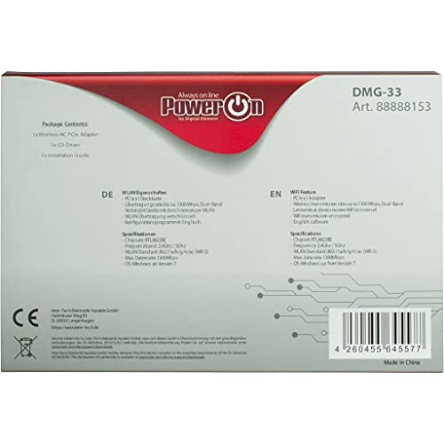 Inter-Tech DMG-33 Internal WLAN 1300 Mbps, mehrfarbig - Image 4
