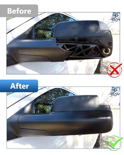 Image of TOP-MAX RAM Trailer Tow Mirror Cover Front Arm Driver Left Side Mirror Cap Replacement for Dodge RAM 2014-2019 1500 2500 3500, Replace 68263393AA