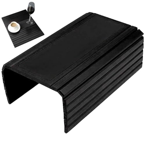 Mesa reposabrazos de sofá de madera para ver series con tu bebida y revista 8