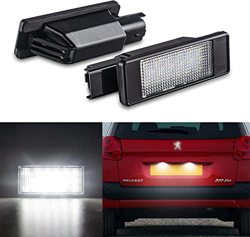 OZ-LAMPE LED Luz de matrícula para 207 207 CC 208 308 II 2008, Luz de la Placa del Auto para 2 Piezas Canbus