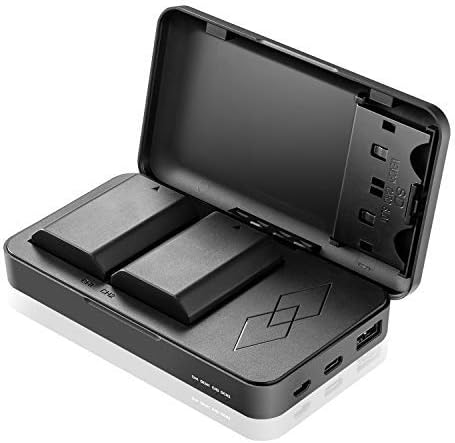 OJelay NP-FZ100 Camera Battery 2 Packs Replacement Battery 2000mAh with Dual Battery Multi-Functional Charger Case Compatible with Sony NP-FZ100,BC-QZ1,Alpha and More 