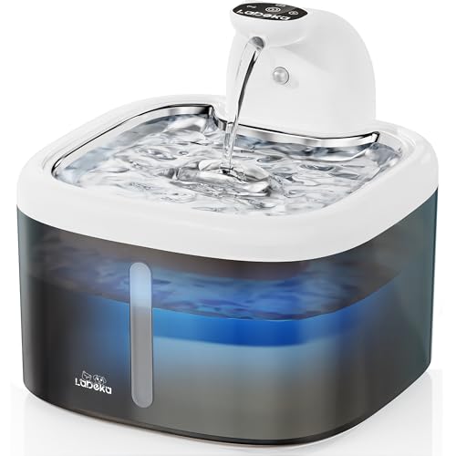 Wireless Cat Water Fountain, 118oz/3.5L Battery Operated Cat Foun...