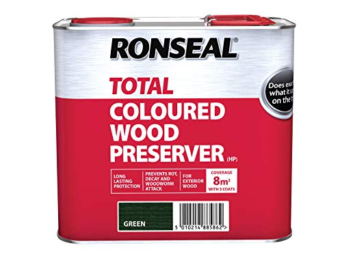 Ronseal RSLTTWPGR25L Trade Total Wood Preserver Green 2.5 Litre