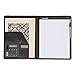 Samsill Professional Slimline Padfolio/Portfolio with Contrast Stitch and Calculator, Refillable Letter Size (8.5