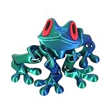 Aimant de Réfrigérateur Grenouille, Grenouille Magnétique Imprimée en 3D avec Articulations Mobiles, Ornement de Réfrigérateur Décoratif pour Réfrigérateur, Cuisine, Maison, Casier, Voiture
