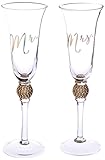Kate Aspen Rhinestone Toasting Flutes (Set of 2)