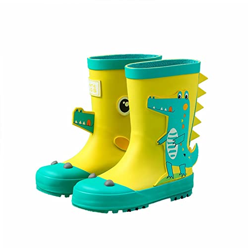 Children's Rain Shoes Boys and Girls Water Shoes Baby Rain Boots Water Boots in Large and Small Children Boys Loafers (A, 9 Toddler)