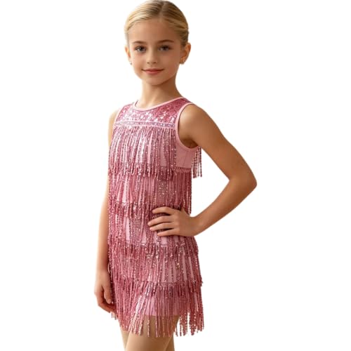 Vestido de recital latino sin mangas que estiliza la figura en pista