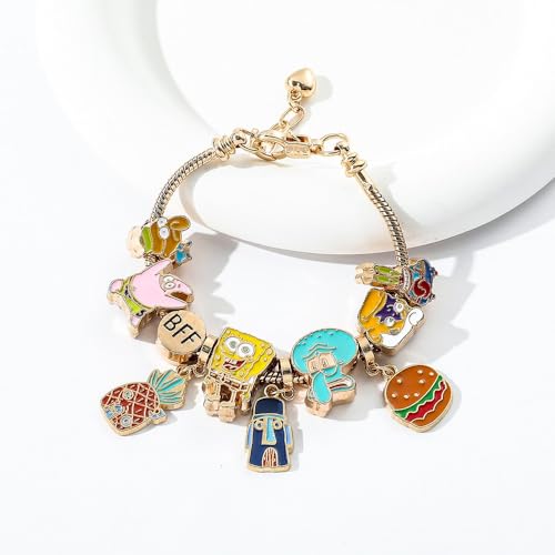 Essenburg Womens Jewelry Gold Charm Bracelet Pandora Inspired Style W/Rose Silver Color 19Cm Heart Charms thumb #4