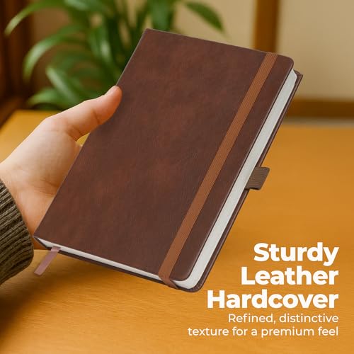 Lined Leather Bound A5 Notebook