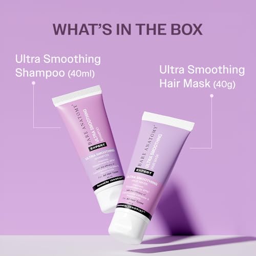 Bare Anatomy Ultra-Smoothing Shampoo & Hair Mask Travel Pack | Improves Hair Smoothness | Deep Conditioning & Frizz Control for All Hair Types | Suitable for Men & Women | 40ml each - Image 3
