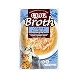 INABA Ciao - Broth Poulet & Thon - Friandise pour Chat Humide - Délicieuse et Saine - Sauce - Plat d'accompagnement - Complément Naturel et sans Céréales - Pâtée pour Chat - 1 x 40g