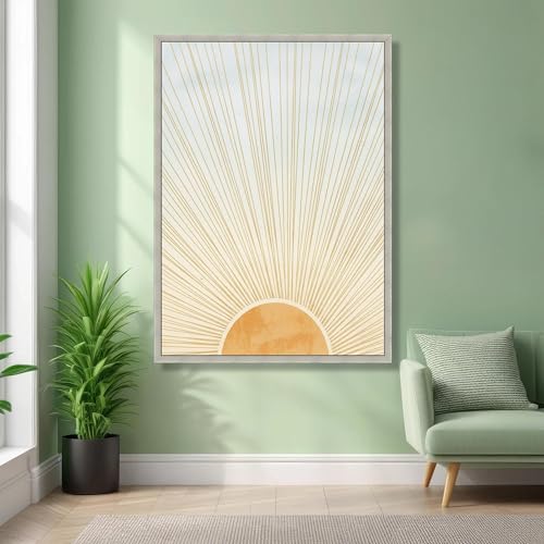 Tableau minimaliste sur toile pour réchauffer un mur blanc vide