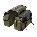 Materiales confiables: la bolsa para bicicleta está hecha de lona, ​​que es resistente al desgaste y duradera y tiene una larga vida útil