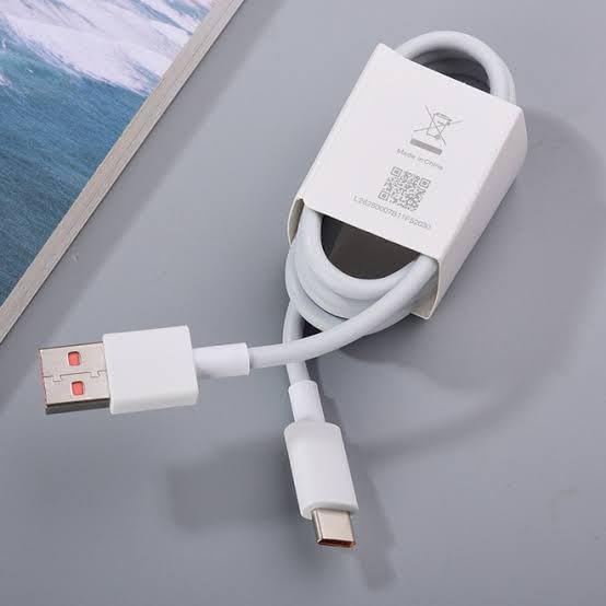 Image of Mi USB to Type-C Fast Charging Cable 67W, mi Cable Original Sonic Charge 3.0, 6A, 480Mbps Data Transfer, 1M Sync Cord - Compatible with Mi 9 /10 /11 Pro, Redmi Note 10T /10i /CC9 Pro - White
