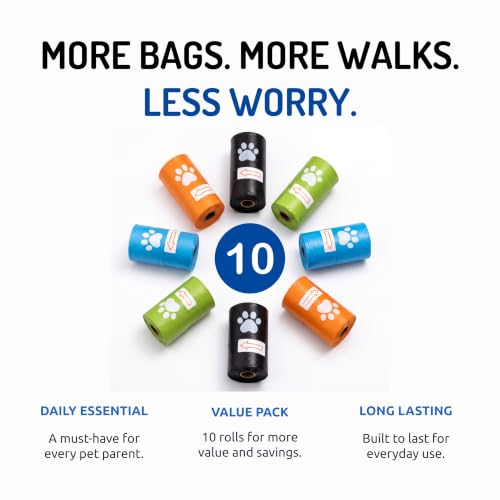 Image of PETS EMPIRE Roll Dog Poop Bags Extra Thick and Strong Leak Proof Poop Bags for Dogs (8 Count)