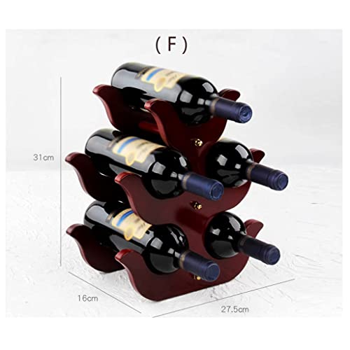 Soporte para 5 botellas de vino de madera miniatura 2