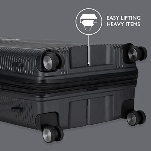Image of Verage Carry On Luggage with Spinner Wheels, Expandable Hardshell Spinner Suitcase for Travel, TSA Approved (Checked-Large 28-Inch, Black)