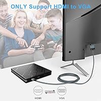 Twozoh HDMI auf VGA Kabel 1M 2 Stück, Gehäuse aus Aluminiumlegierung Geflochtenes und vergoldetes Nylon HDMI VGA Unterstützt 1080P/60HZ für Desktop, Laptop, PC, Monitor, Projektor, HDTV – Ansicht 5