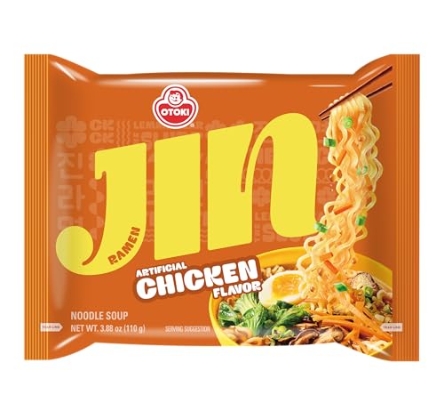 Image of OTOKI Jin Ramen Chicken Flavor Korean Style Instant Noodles 110g, Pack of 4 (440g) | The Product of Korea