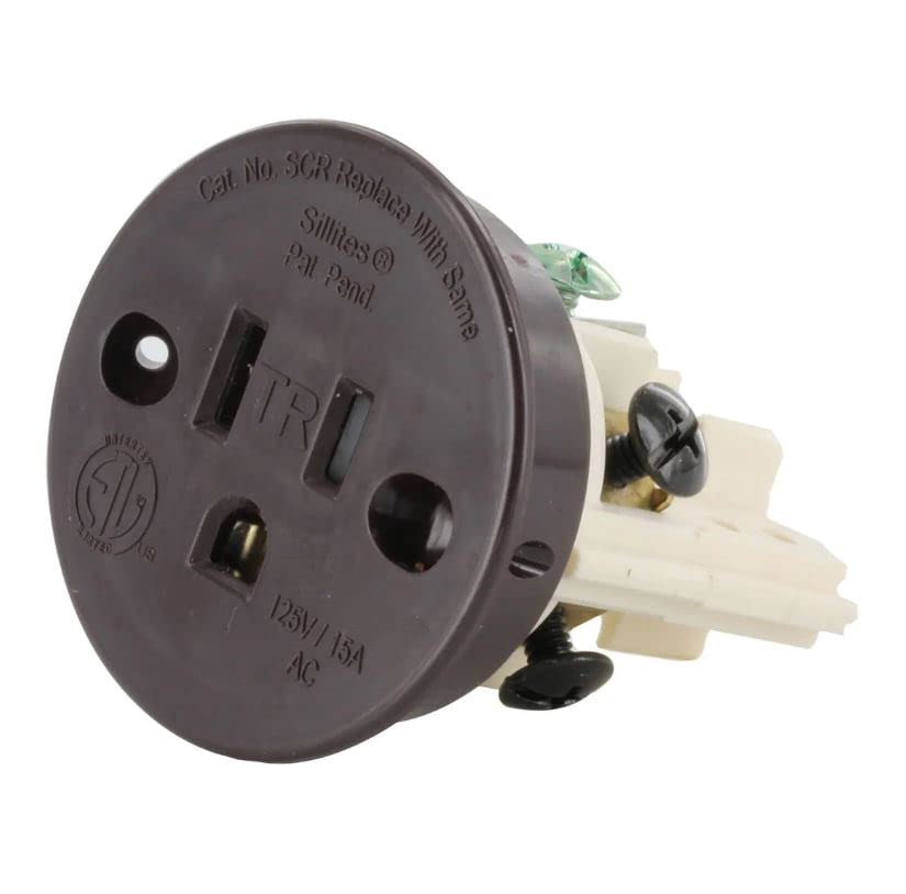 Sillites Self Contained Receptacle - Tamper Resistant (Black - 8 Pack)