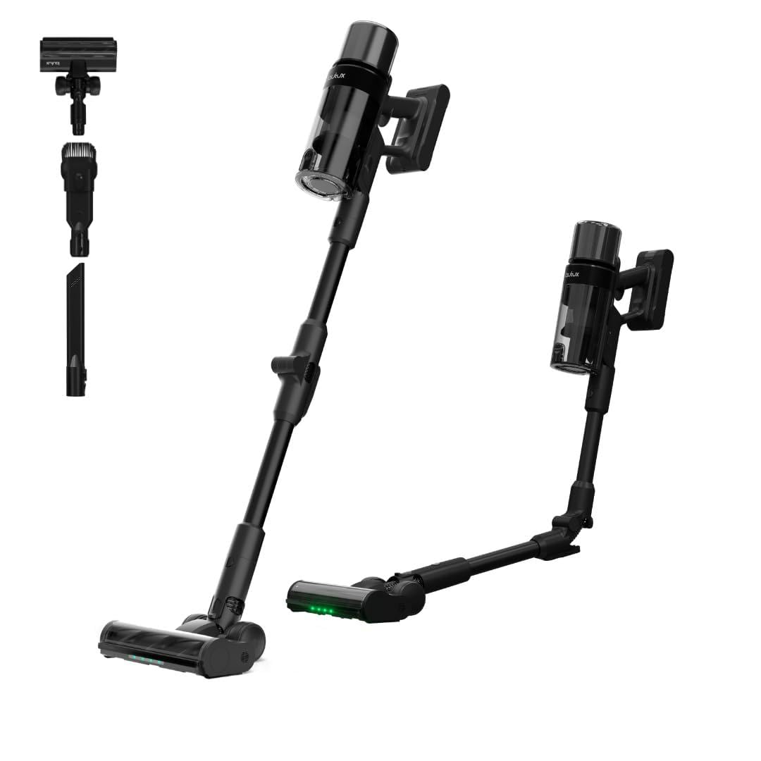Clenza Pro Nachtschwarz – Kabelloser Akku-Staubsauger 38 kPa mit 3 Saugmodi, bis 100 Min Laufzeit, HEPA H11 Filter, Turbobürste für Tierhaare, LED-Display & Wandhalterung, beutellos