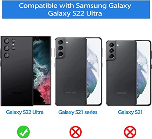Image of For Samsung S23 Ultra Camera Lens Protector Tempered Glass /Scratch-Resistant Ultra-Thin Tempered Glass with Aluminum Edge For Samsung Galaxy S23 Ultra 5G- (5 Pack, Black Diamond)