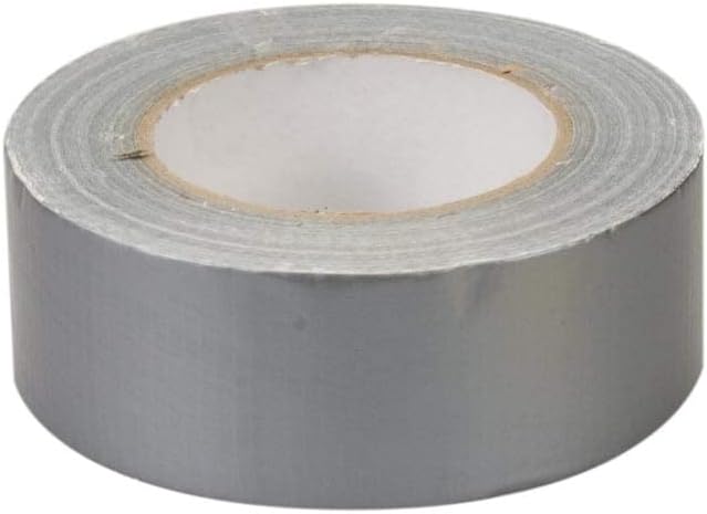 All Trade Direct Pack of 1 Silver Waterproof Adhesive Cloth Tape, Heavy Duty & Super Sticky Duct Tape Ultra Strong Adhesive Cloth Tape - 50mm x 50m