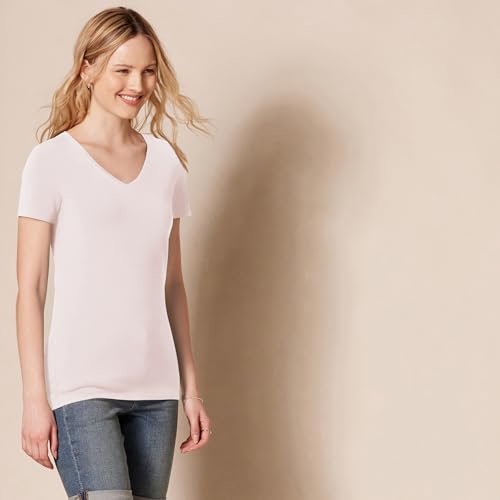 Image of Amazon Essentials Women's Regular-Fit Short-Sleeve V-Neck T-Shirt, Multipacks