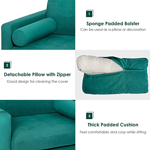 Sillón plegable suave verde menta miniatura 6