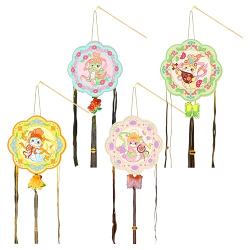 Linternas chinas portátiles, Linterna de Año Nuevo Chino,Lámpara tradicional china | Kits de manualidades para decoración del año de la serpiente, bonito adorno de animal, luz LED colgante con función