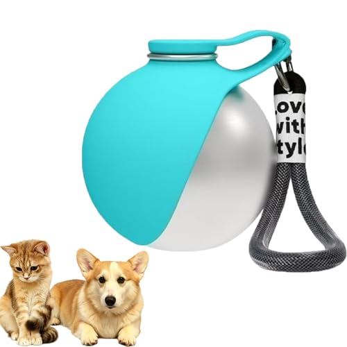 COMSMART 2-in-1 Stainless Steel Dog Water Bottle 10oz