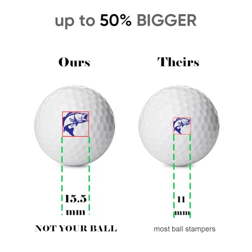 Golf Ball Stamp, Golf Ball Stamper, Reusable Self-Inking Golf Ball Stamp Marker to Identify Golf Balls, Golf Gift Golf Accessories for Men and Women Golfers - Image 3