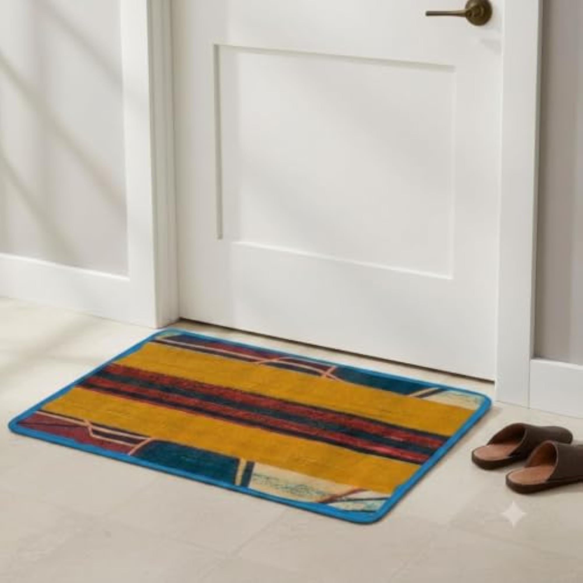 Plush Hand-Tufted Wool Bath Mat, Super Absorbent