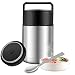 Insulated Food Jar,27oz Food Thermos with Folding Spoon and Handle,Thermos Lunch Jars for Hot Food Wide Mouth,Leak Proof Soup Thermos,Stainless Steel Vacuum Insulated Thermal Food Container Flask