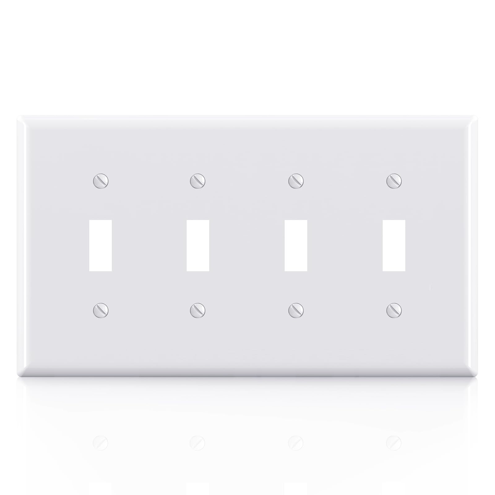 Glossy White Toggle Switch Plates - 2 Pack -11