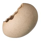 Gatuida Cuenco de Cerámica Beige 220 Ml Diseño Creativo de Cáscara de Huevo Roto para Servir Postres y Platos Obsequios en Decoración de Mesa y Cumpleaños