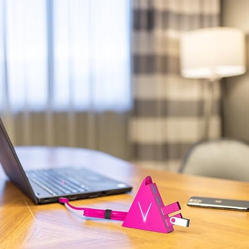 Image of USB Hub 3.0, JoyReken 4-Port USB Splitter for Laptop, Ps4 Keyboard and Mouse Adapter Compatible with Xbox, PC, MacBook, Surface Pro, Flash Drive, HDD, Console, Printer, Camera,Keyborad,Mouse, Hot Pink