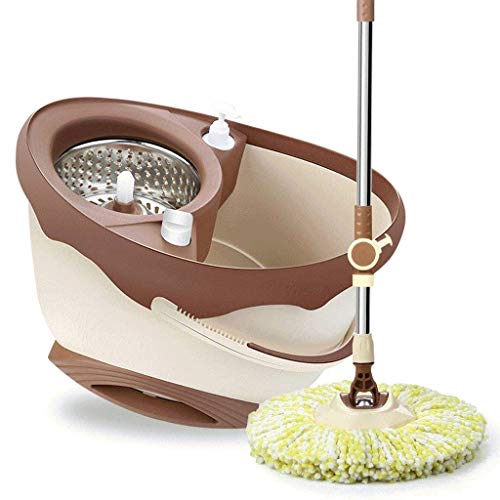 Spin Mop et Seau Essorage à la Main avec Têtes Microfibre pour Sol - 2