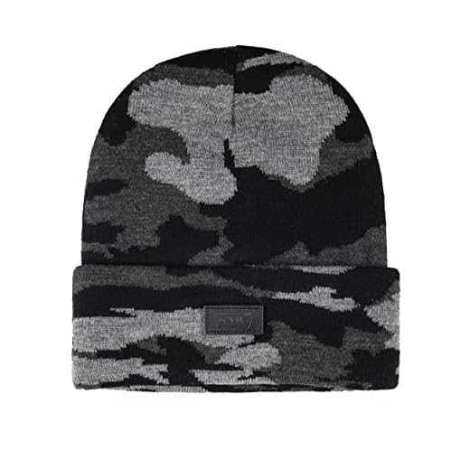 Levi's All Season Comfy Leather Logo Patch Cuffed Hero Beanie Hat Berretto, Mimetico/Nero, Taglia Unica Unisex-Adulto 10 Levi's All Season Comfy Leather Logo Patch Cuffed Hero Beanie Hat Berretto, Mimetico/Nero, Taglia Unica Unisex-Adulto