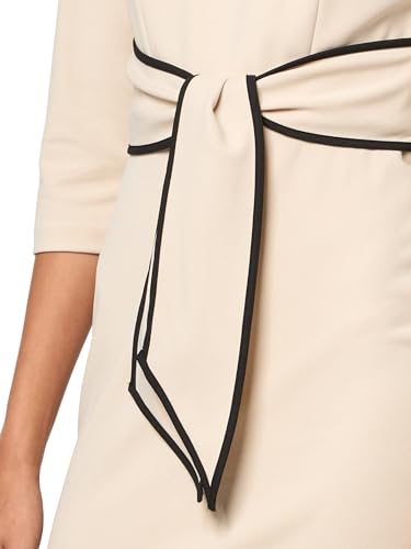 Image of Adrianna Papell Tipped Crepe Tie Dress