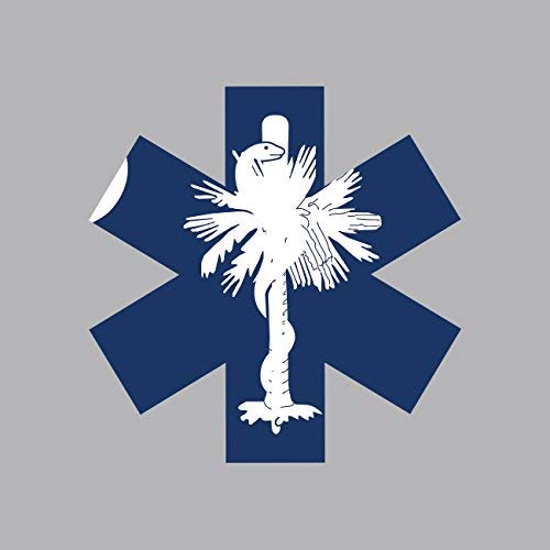 North Carolina State EMT Flag Sticker - 4 Inch Vinyl Decal For EMS Paramedics