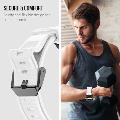 Image of KADES Rugged TPU Sport Band for Apple Watch Ultra 3 /2 /1 49mm, Metal Connectors for Apple Watch Series 11 /10 /SE3 46mm Series 9 /8 /SE2 /7 /6 /SE /5 /4 /3 /2 /1 45mm /44mm /42mm