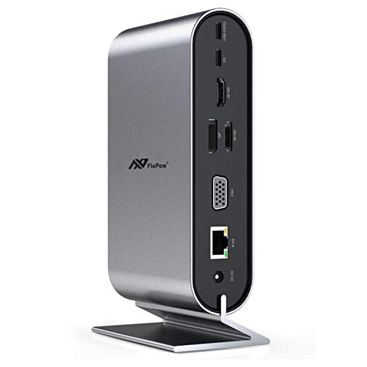 Stations D'accueil Dock USB C - Docking Station 17 en 1 à Triple Affichage 4K pour Ordinateurs Portables, Mac Pro et PC (Double HDMI, DP / VGA, Gigabit Ethernet, PD 100W, 4 ports USB)